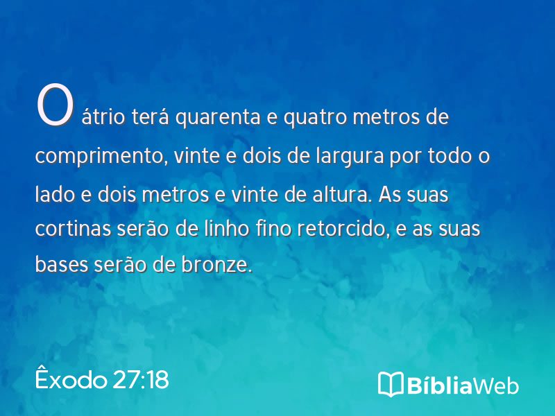 Êxodo 27:18 em imagem para compartilhar