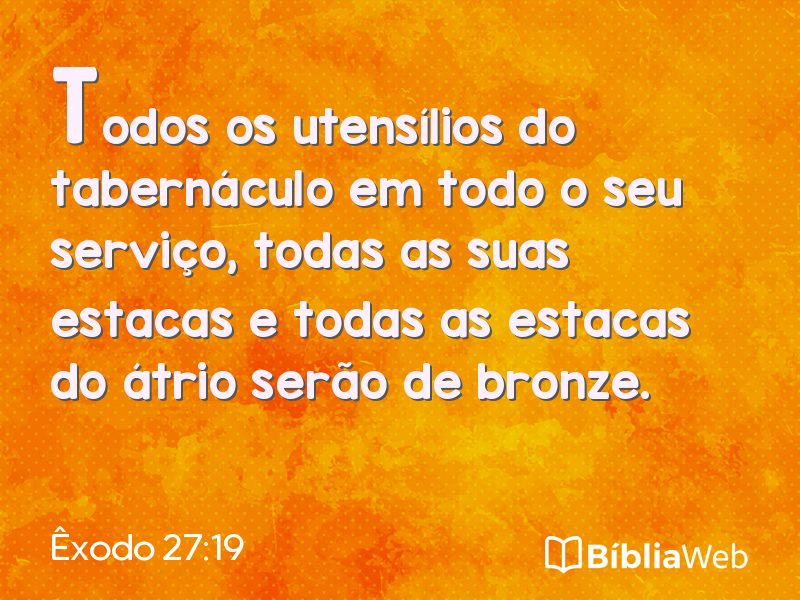 Êxodo 27:19 em imagem para compartilhar