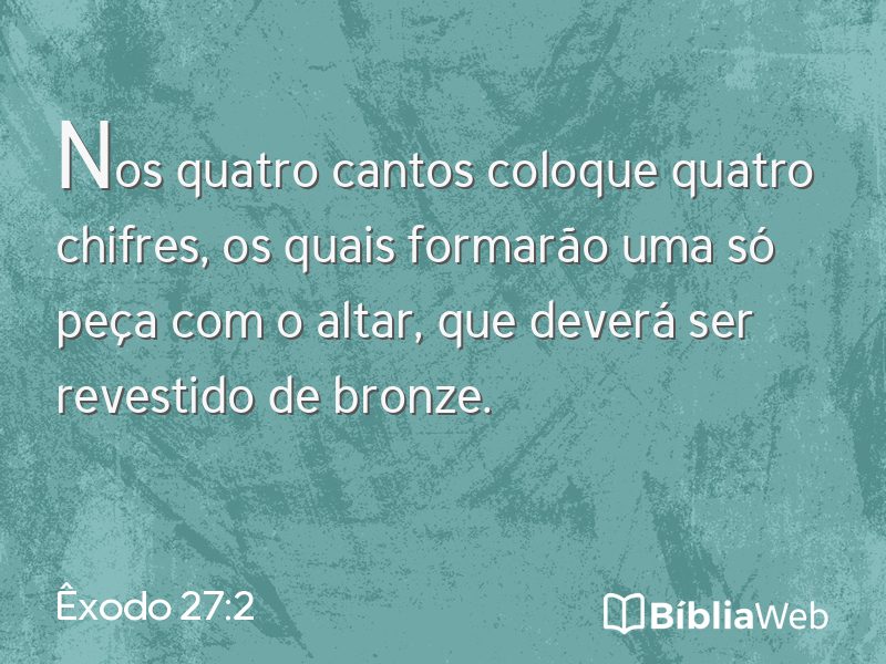Êxodo 27:2 em imagem para compartilhar