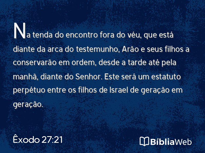 Êxodo 27:21 em imagem para compartilhar