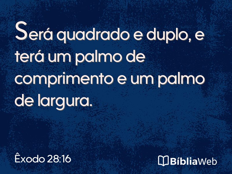 Êxodo 28:16 em imagem para compartilhar