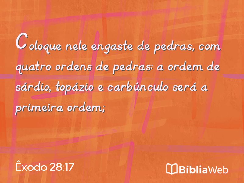 Êxodo 28:17 em imagem para compartilhar