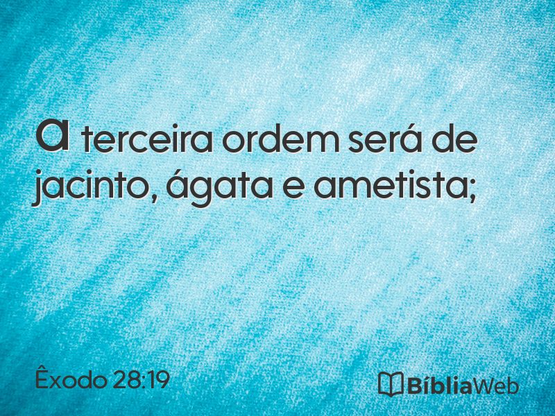 Êxodo 28:19 em imagem para compartilhar