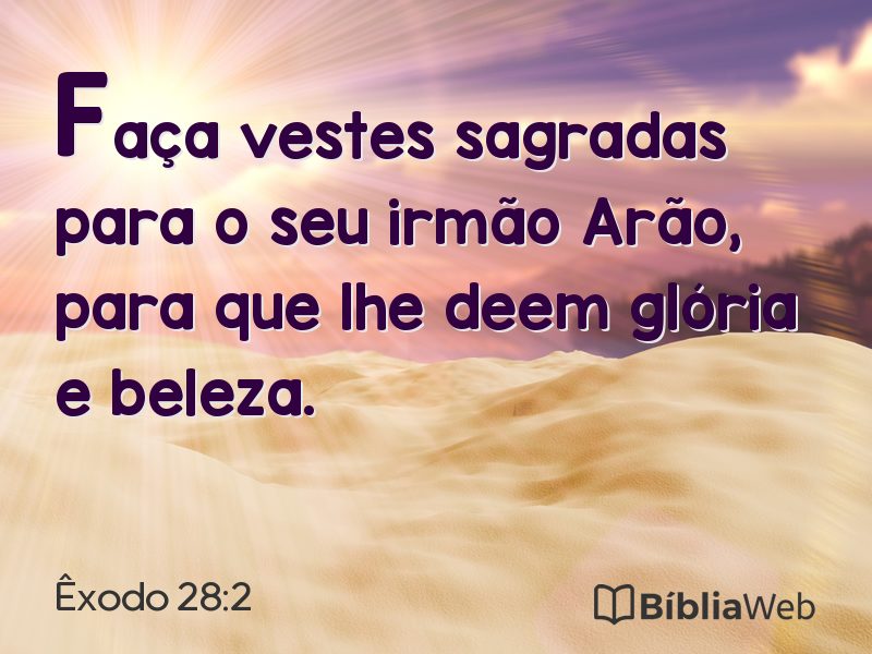 Êxodo 28:2 em imagem para compartilhar