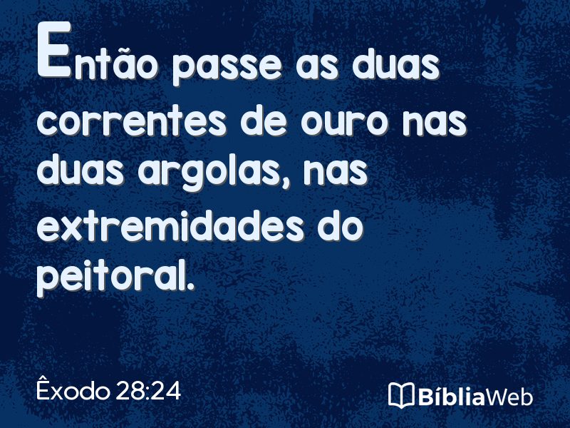 Êxodo 28:24 em imagem para compartilhar