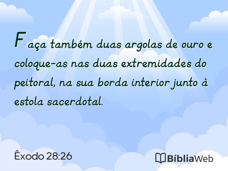 Êxodo 28:26 em imagem para compartilhar