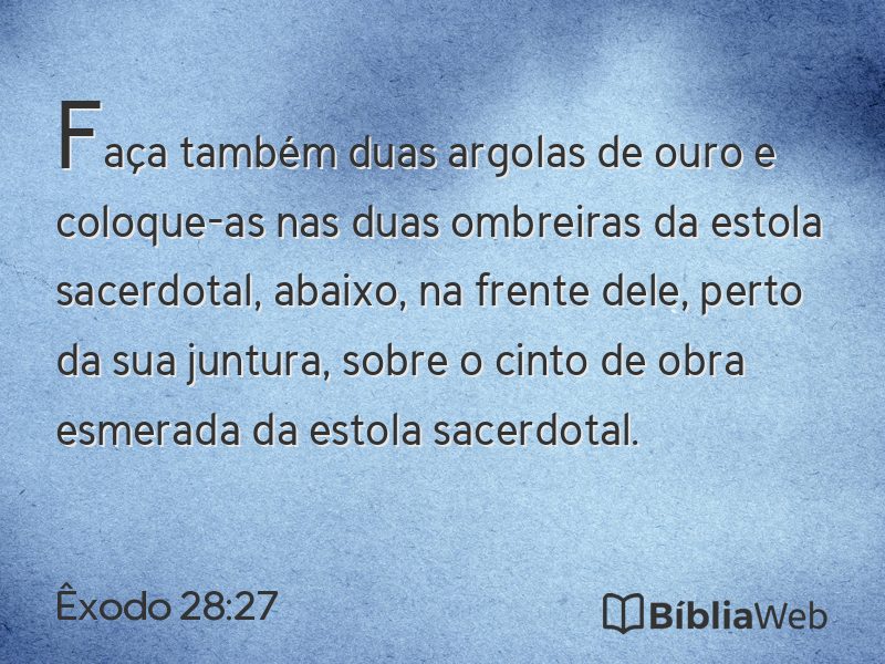 Êxodo 28:27 em imagem para compartilhar