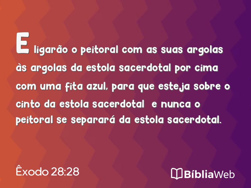 Êxodo 28:28 em imagem para compartilhar