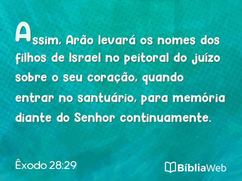 Êxodo 28:29 em imagem para compartilhar