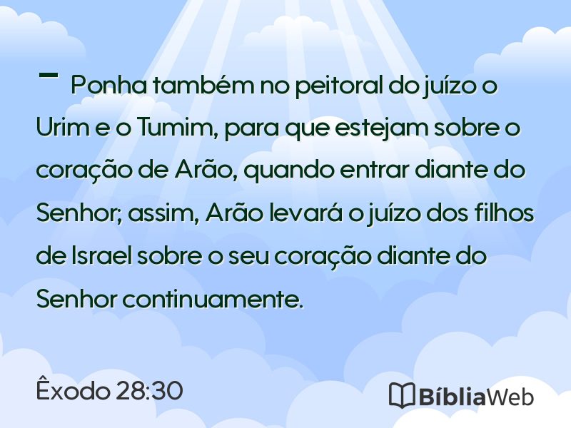 Êxodo 28:30 em imagem para compartilhar
