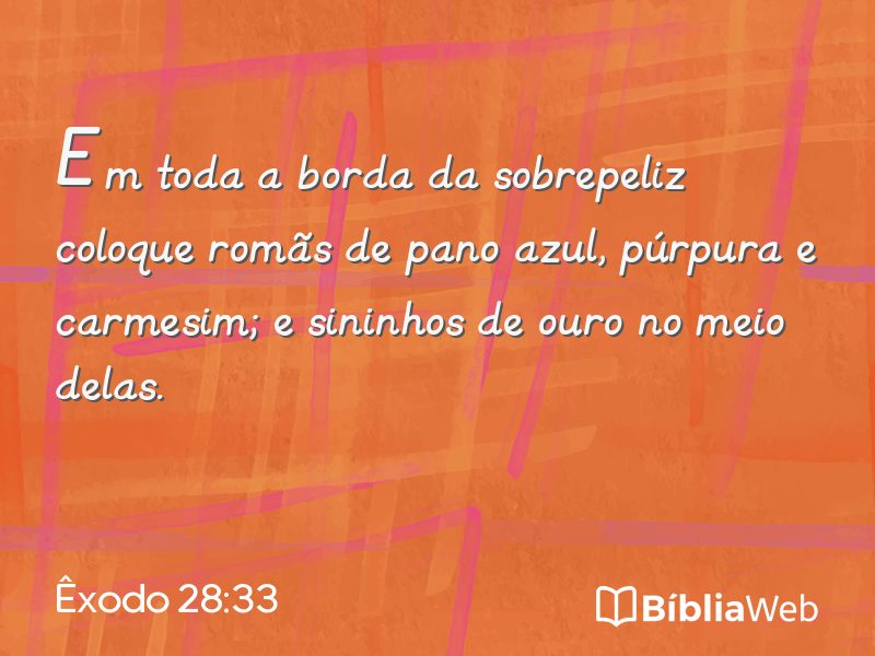 Êxodo 28:33 em imagem para compartilhar