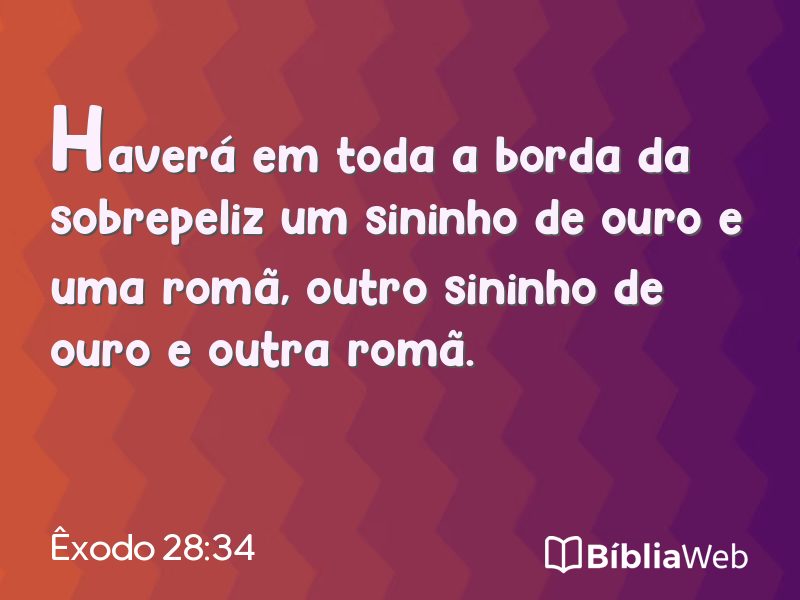 Êxodo 28:34 em imagem para compartilhar