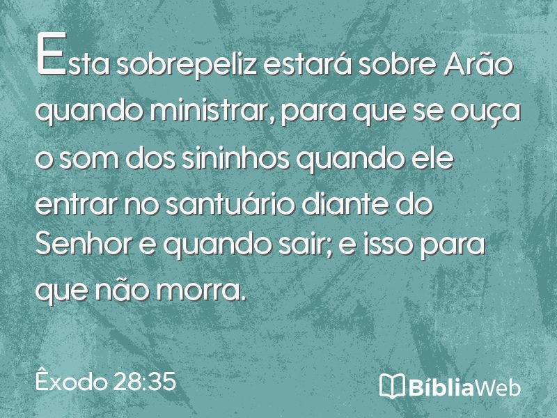 Êxodo 28:35 em imagem para compartilhar