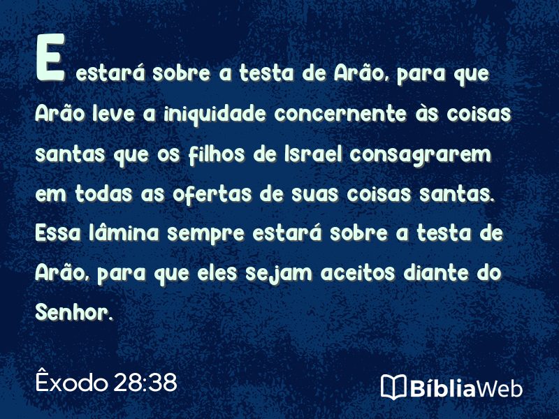 Êxodo 28:38 em imagem para compartilhar