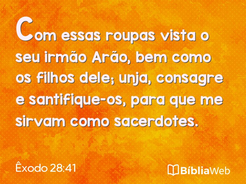 Êxodo 28:41 em imagem para compartilhar