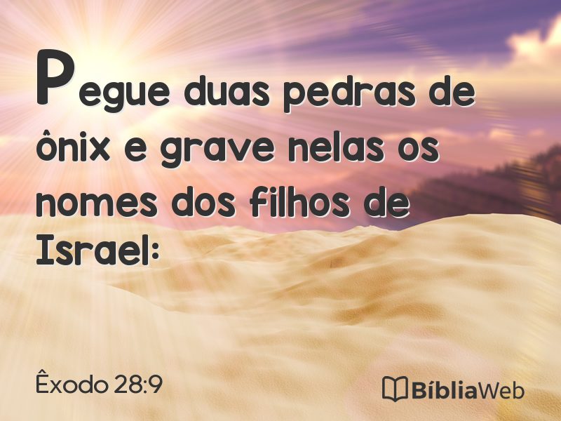 Êxodo 28:9 em imagem para compartilhar