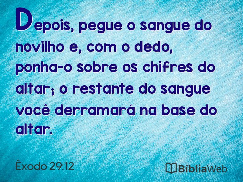 Êxodo 29:12 em imagem para compartilhar