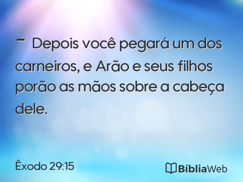 Êxodo 29:15 em imagem para compartilhar