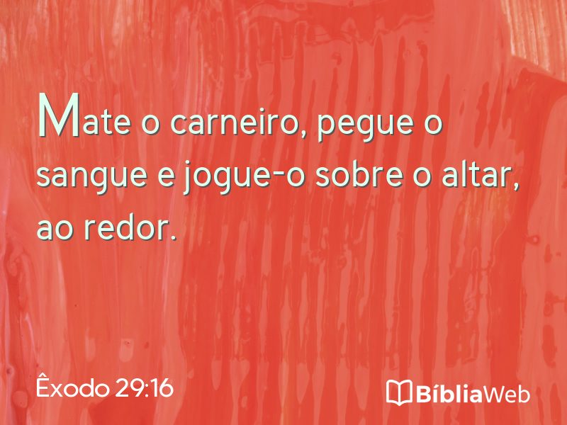 Êxodo 29:16 em imagem para compartilhar