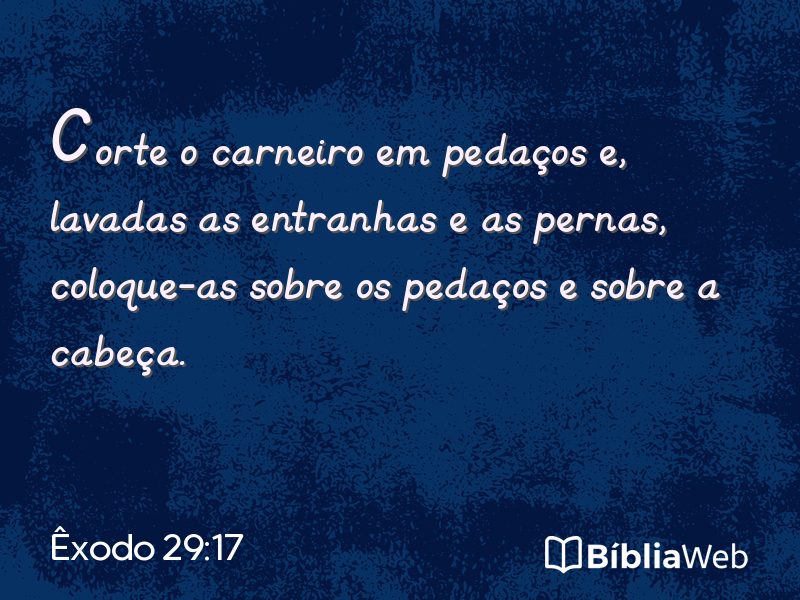 Êxodo 29:17 em imagem para compartilhar