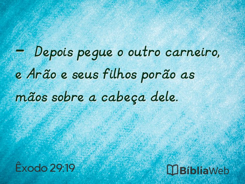 Êxodo 29:19 em imagem para compartilhar