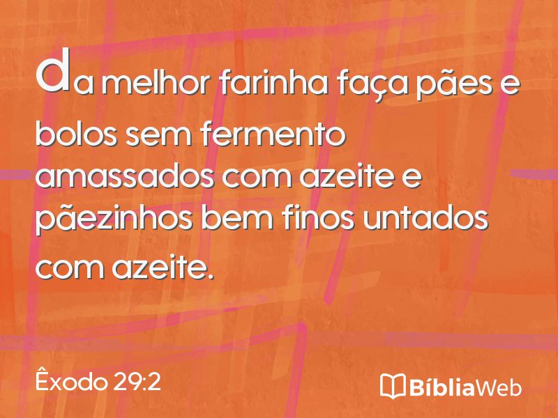 Êxodo 29:2 em imagem para compartilhar
