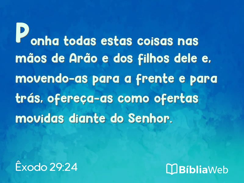 Êxodo 29:24 em imagem para compartilhar