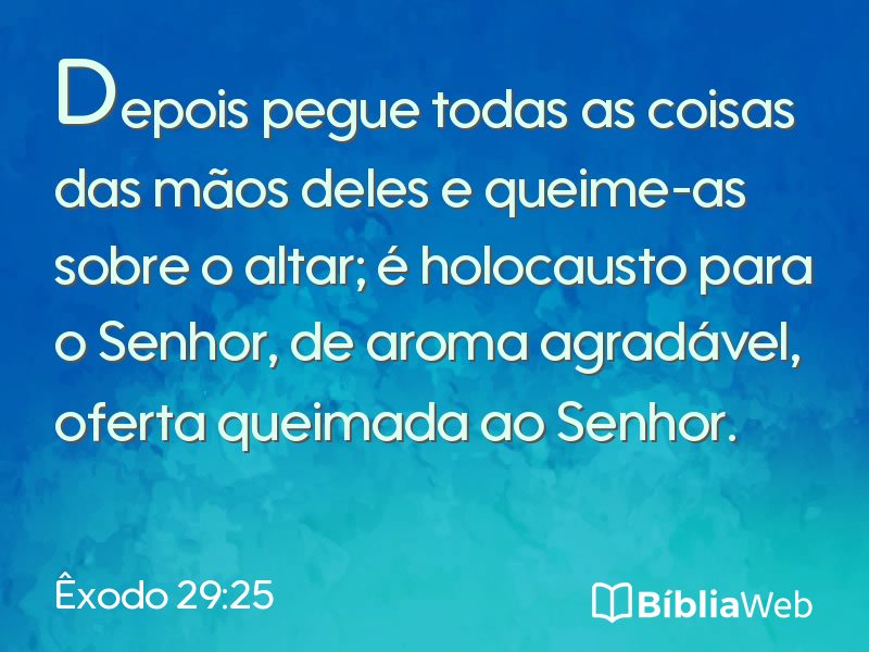 Êxodo 29:25 em imagem para compartilhar