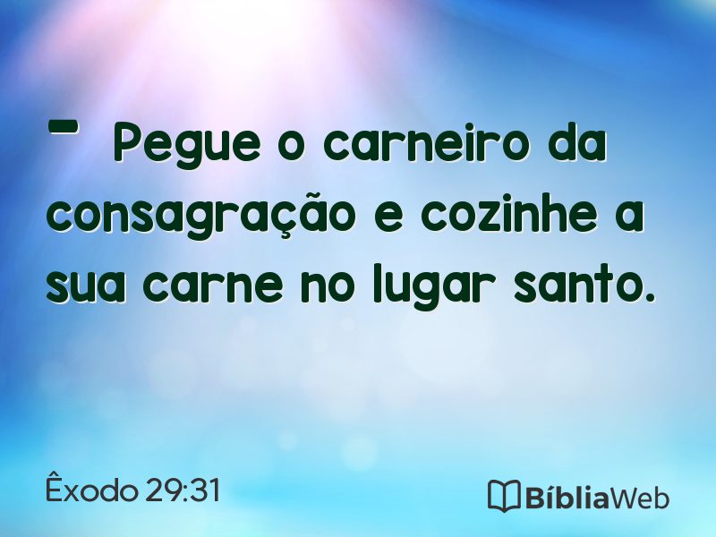 Êxodo 29:31 em imagem para compartilhar
