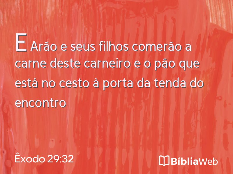 Êxodo 29:32 em imagem para compartilhar