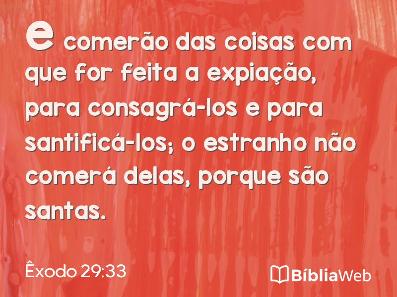 Êxodo 29:33 em imagem para compartilhar