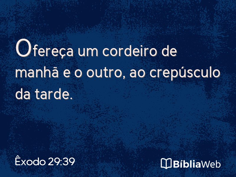 Êxodo 29:39 em imagem para compartilhar