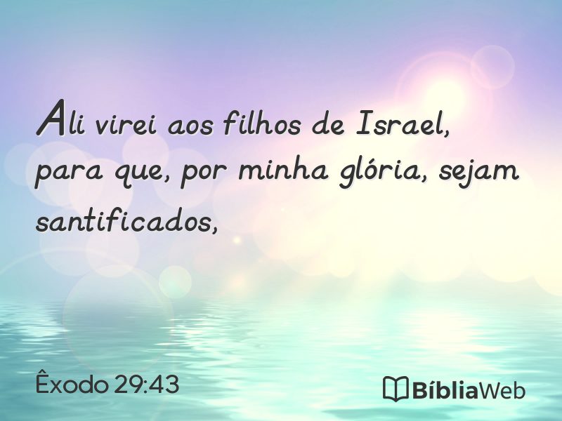 Êxodo 29:43 em imagem para compartilhar
