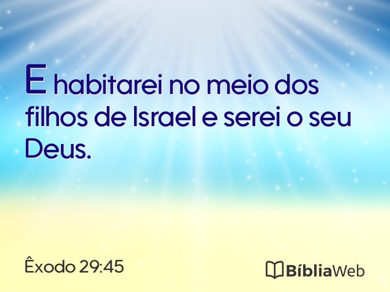 Êxodo 29:45 em imagem para compartilhar