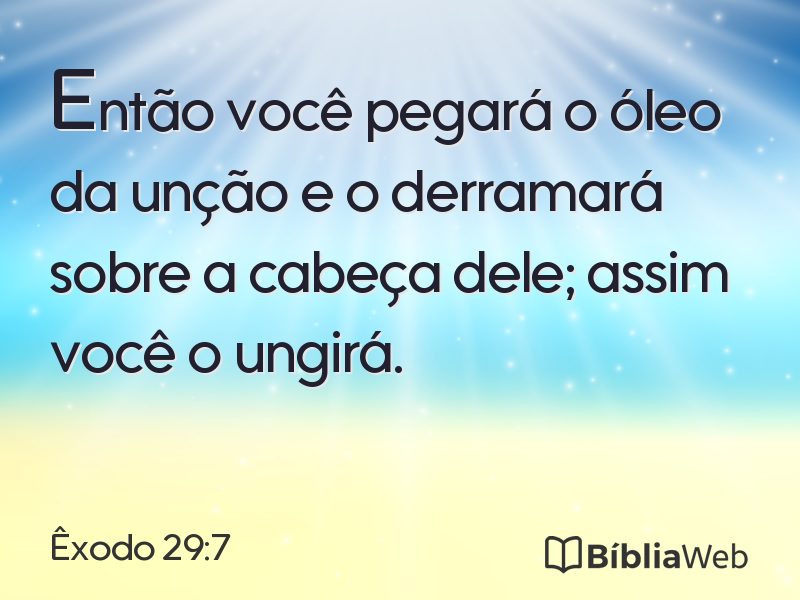 Êxodo 29:7 em imagem para compartilhar