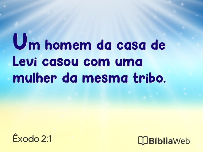 Êxodo 2:1 em imagem para compartilhar
