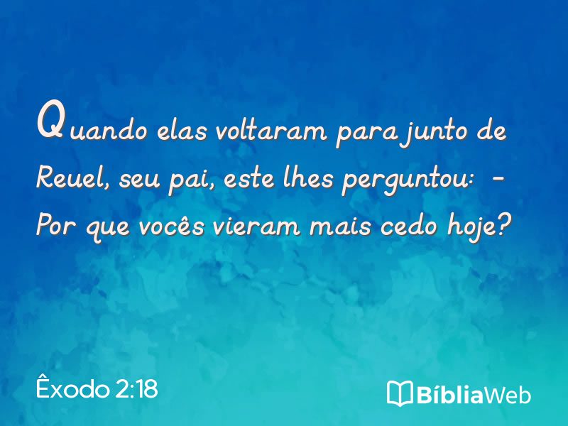 Êxodo 2:18 em imagem para compartilhar