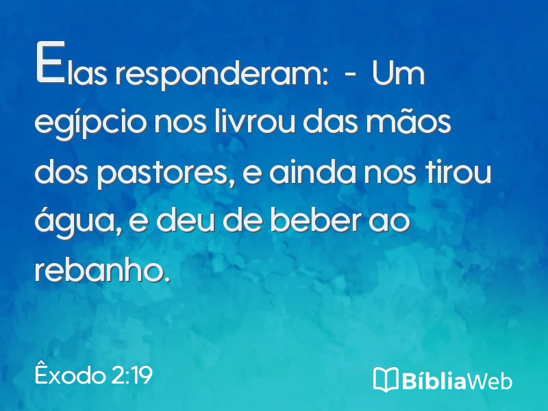 Êxodo 2:19 em imagem para compartilhar