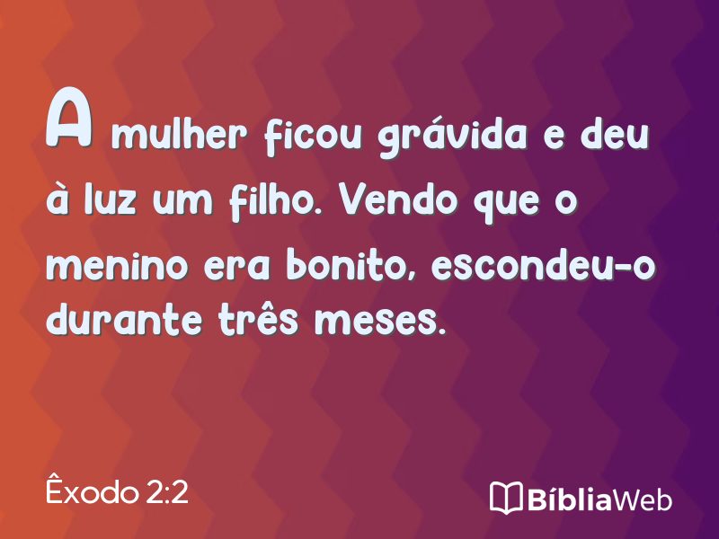 Êxodo 2:2 em imagem para compartilhar