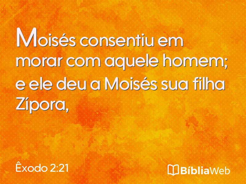 Êxodo 2:21 em imagem para compartilhar