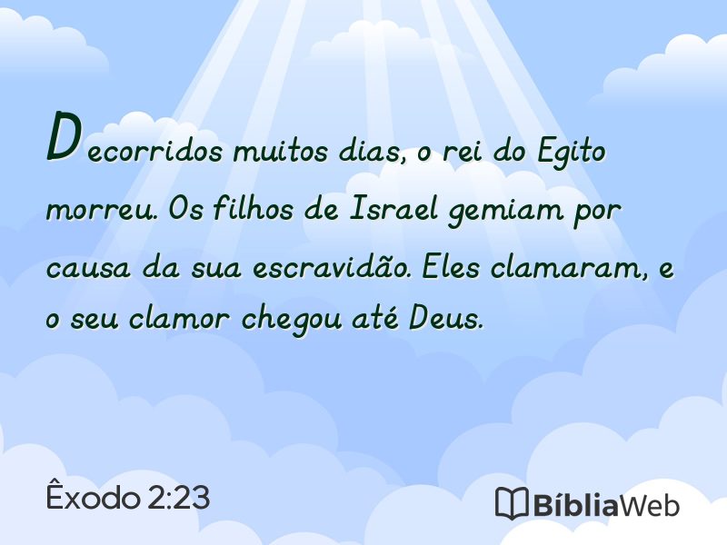 Êxodo 2:23 em imagem para compartilhar