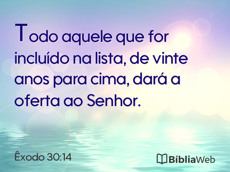 Êxodo 30:14 em imagem para compartilhar