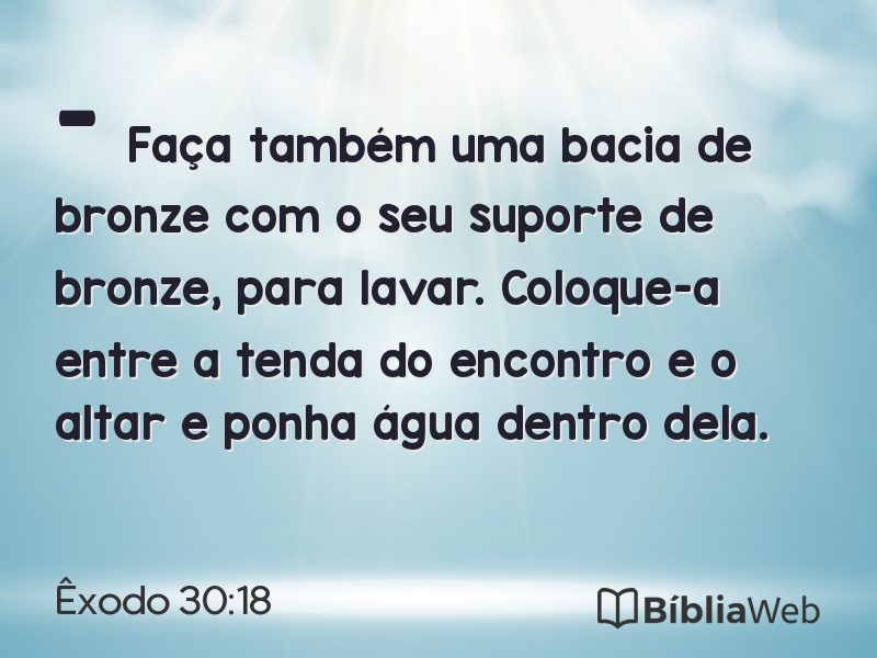 Êxodo 30:18 em imagem para compartilhar