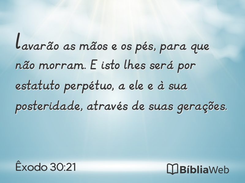 Êxodo 30:21 em imagem para compartilhar