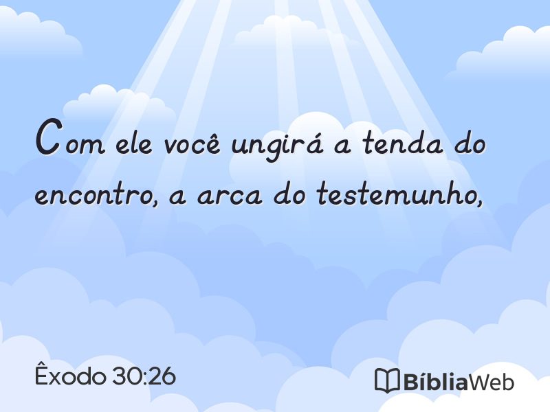Êxodo 30:26 em imagem para compartilhar
