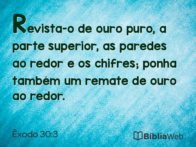 Êxodo 30:3 em imagem para compartilhar