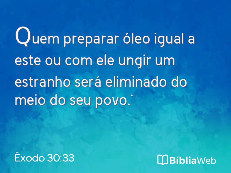 Êxodo 30:33 em imagem para compartilhar