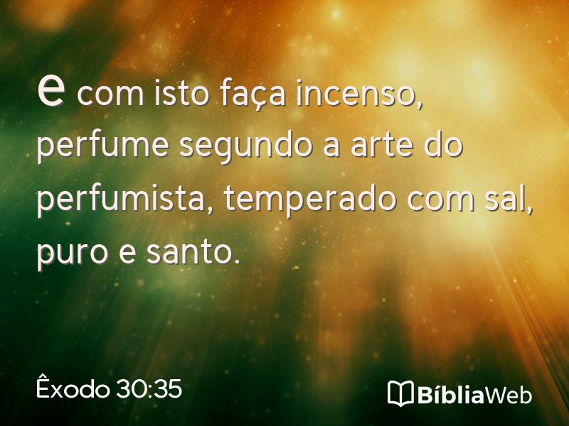Êxodo 30:35 em imagem para compartilhar