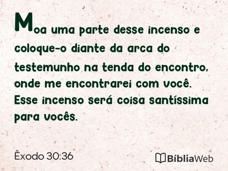 Êxodo 30:36 em imagem para compartilhar