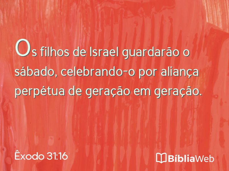 Êxodo 31:16 em imagem para compartilhar